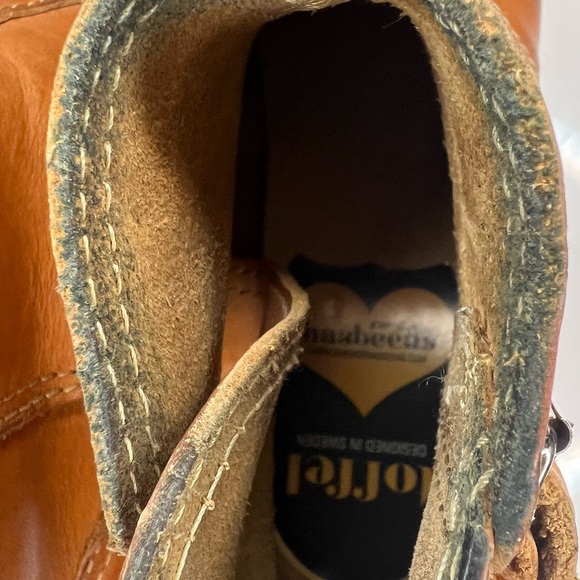 Swedish Hasbeens Toffel Wood Sole Clog Leather Ankle Boot Sz 36 - Picture 8 of 12